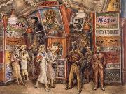 Reginald Marsh Twenty Cent Movie oil on canvas